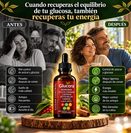 Glucora Berberina · Complementa tu rutina de cuidado del azúcar